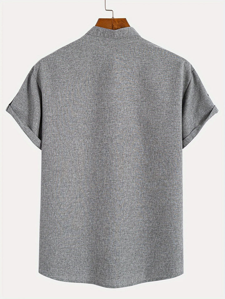 Hayes™ Elegant Short Sleeve High Neck Shirt
