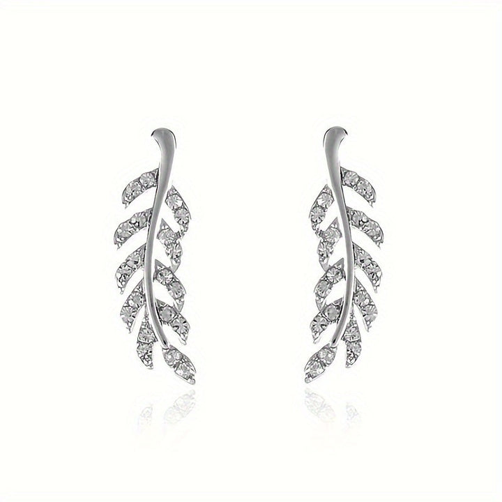 Hensleyra™ Elegant Leaf Earrings with Hollow Design and Gold Finish