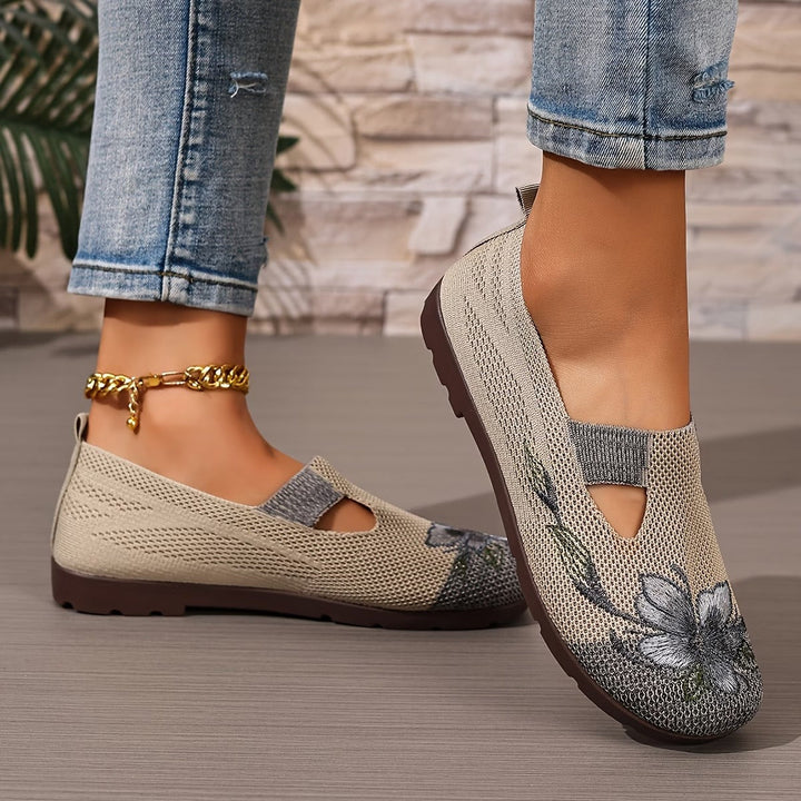 Liora™ Women's Shoes, Breathable, Aesthetic with Embroidery