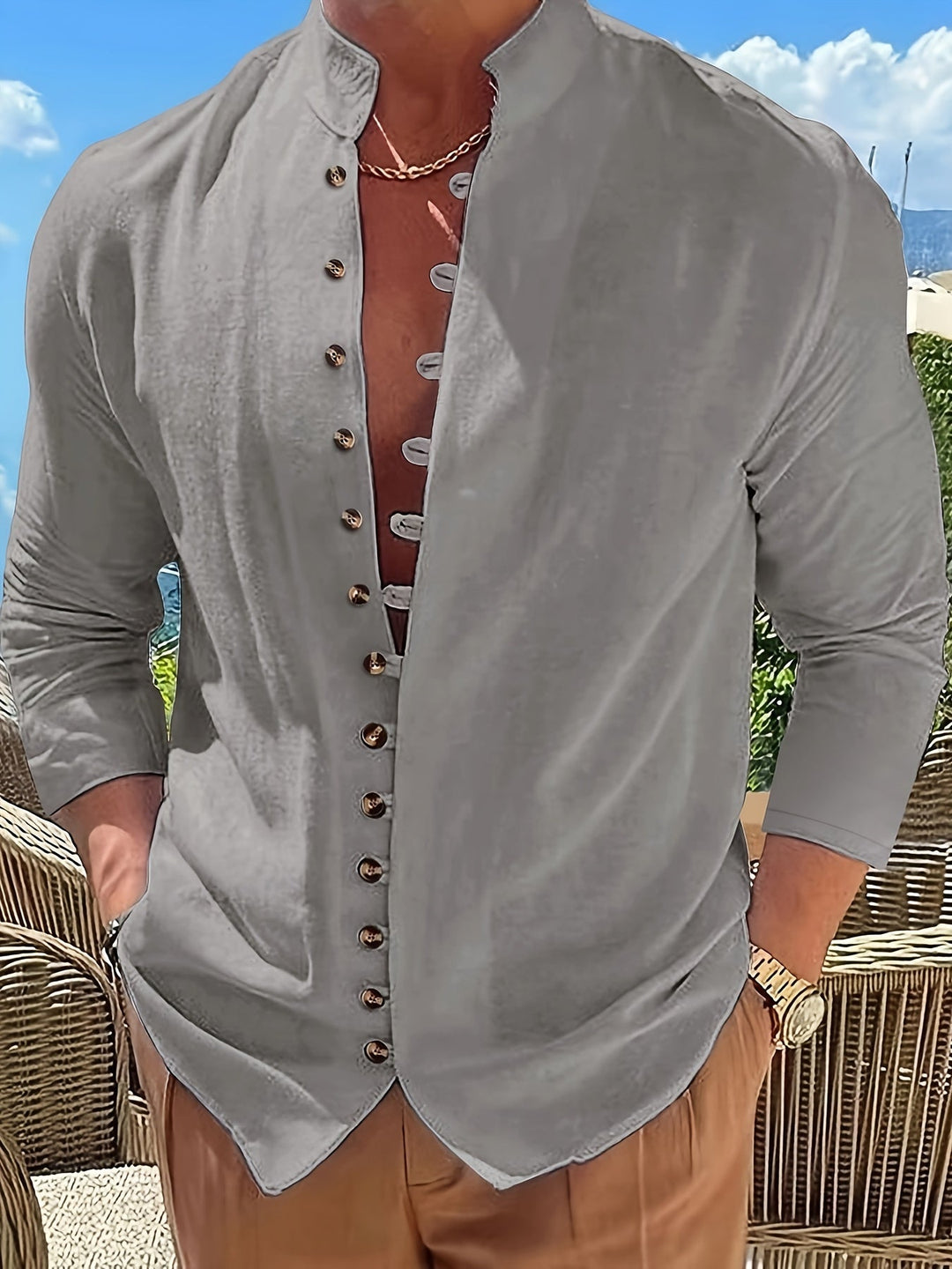 Haviron™ Retro Long Sleeve Loose Fit Shirt for Men