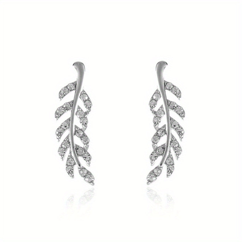 Hensleyra™ Elegant Leaf Earrings with Hollow Design and Gold Finish