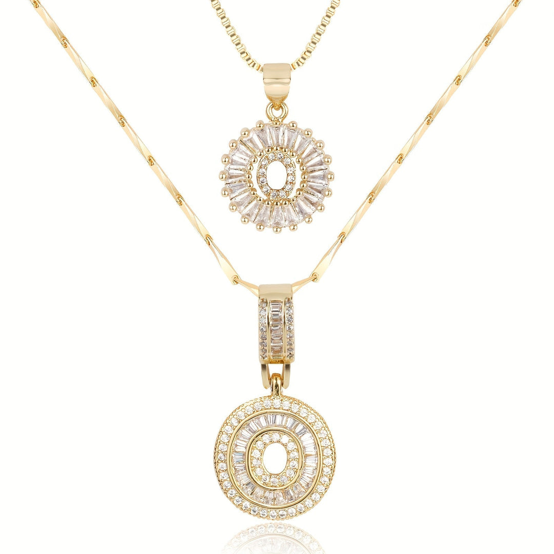 Primrose™ Initial Letter Necklaces with 14k Diamonds (2 pieces)