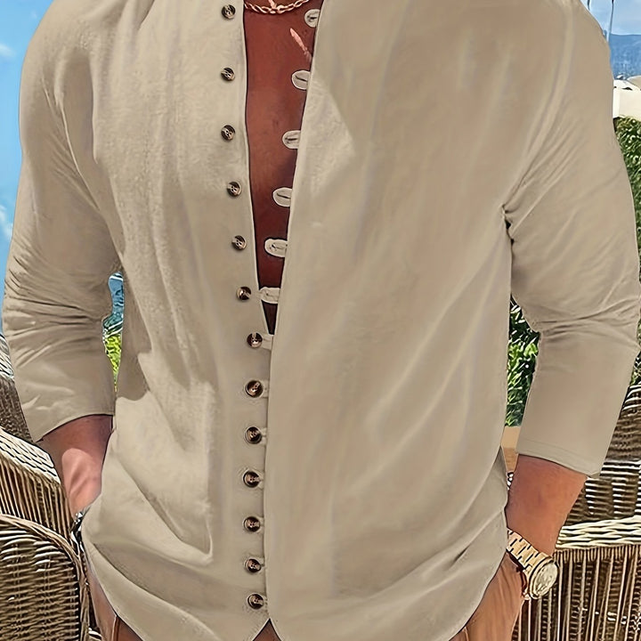 Haviron™ Retro Long Sleeve Loose Fit Shirt for Men
