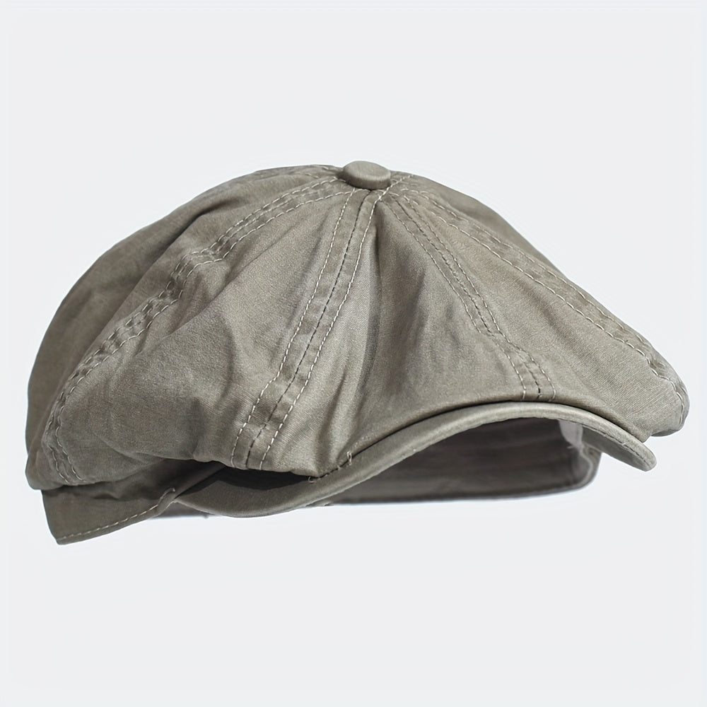 Kavento™ Vintage Cotton Octagonal Cap with Classic Visor