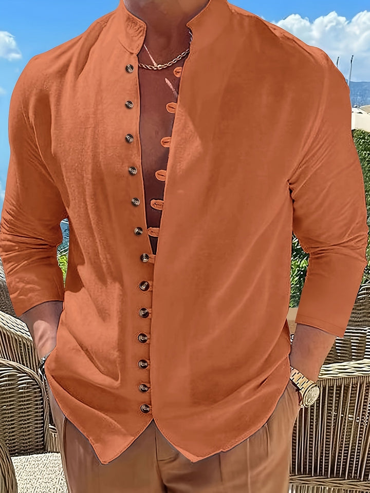 Haviron™ Retro Long Sleeve Loose Fit Shirt for Men