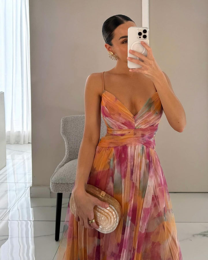 Orelavine™ Maxi Floral Dress Charming Elegant Style