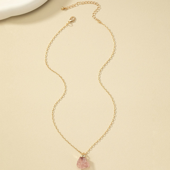 Taria™ Minimalist Necklace with Irregular Pendant Plated in 14K Gold