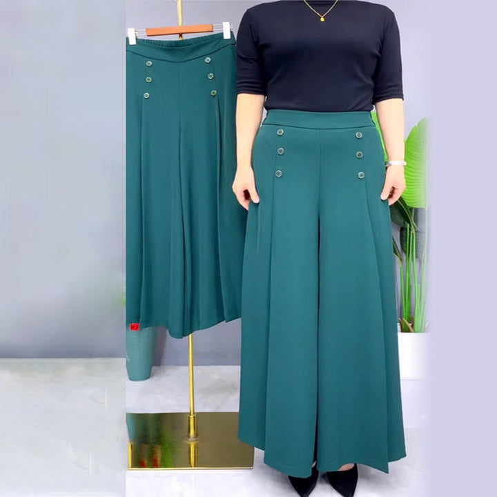Nell™ Elegant Pleated Wide-Leg Pants