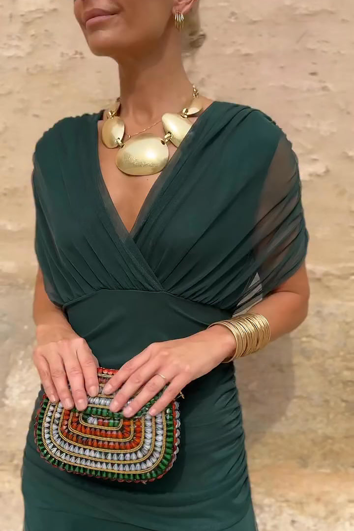 Novarente™ Elegant Maxi Dress with V-Neck for Special Occasions