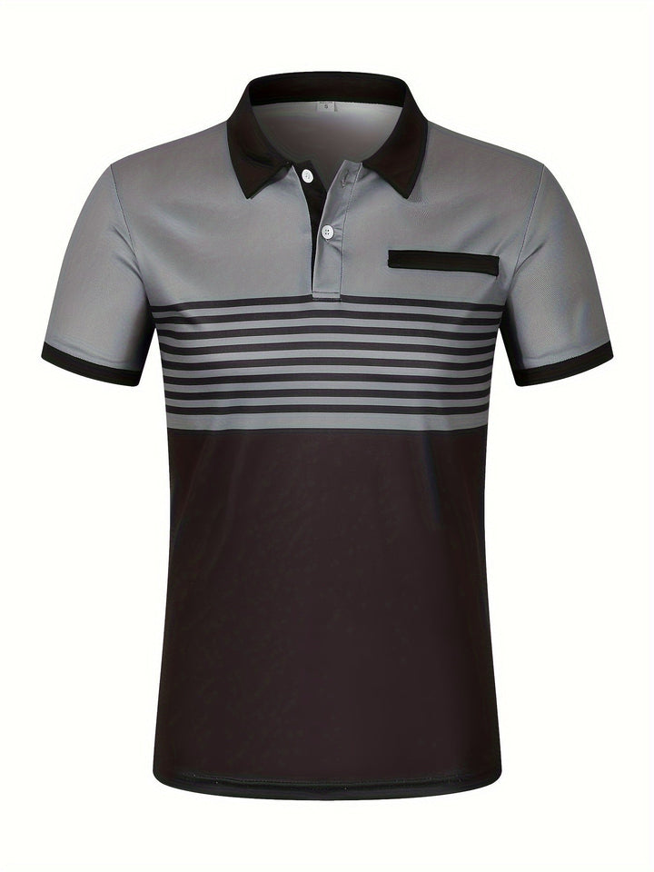 Korvexi™ Casual Short Sleeve Striped Shirt for Men