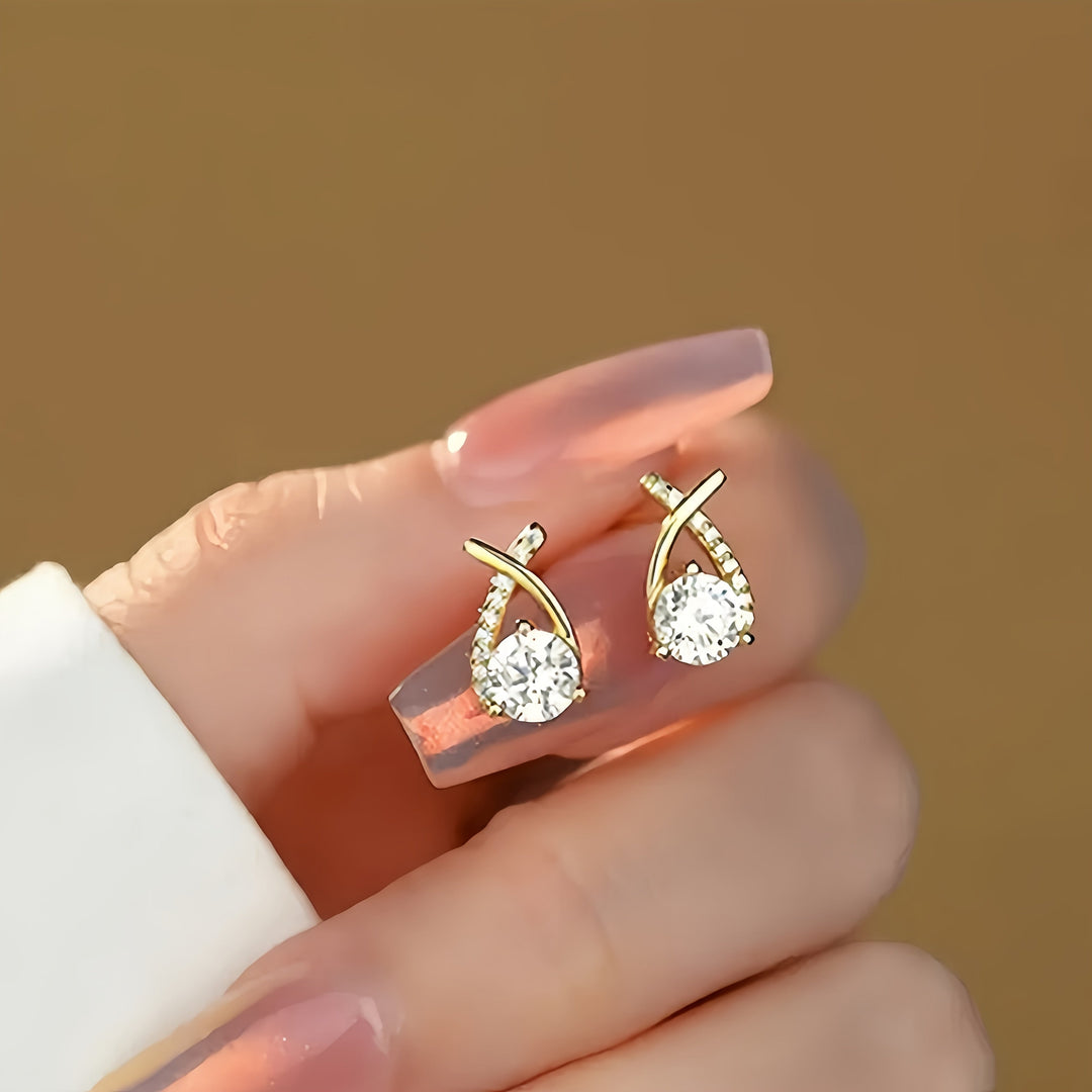 Xara™ Elegant Cross-Shaped Earrings for Daily Use