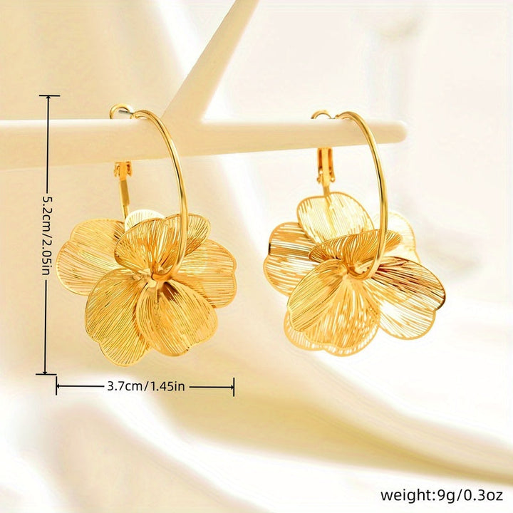 Selah™ Double Hoop Gold Earrings with Modern Design
