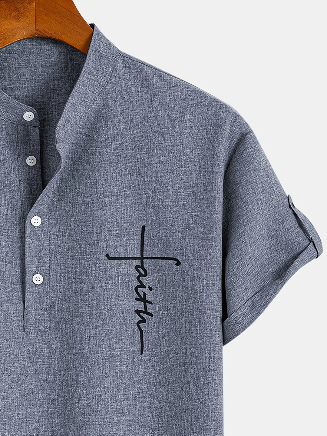 Hayes™ Elegant Short Sleeve High Neck Shirt