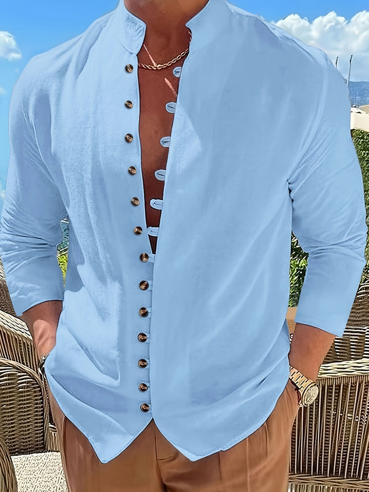 Haviron™ Retro Long Sleeve Loose Fit Shirt for Men