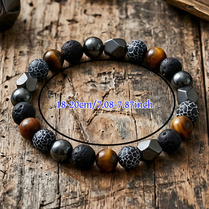 Korevane™ Handmade Natural Stone and Hematite Bracelet for Men