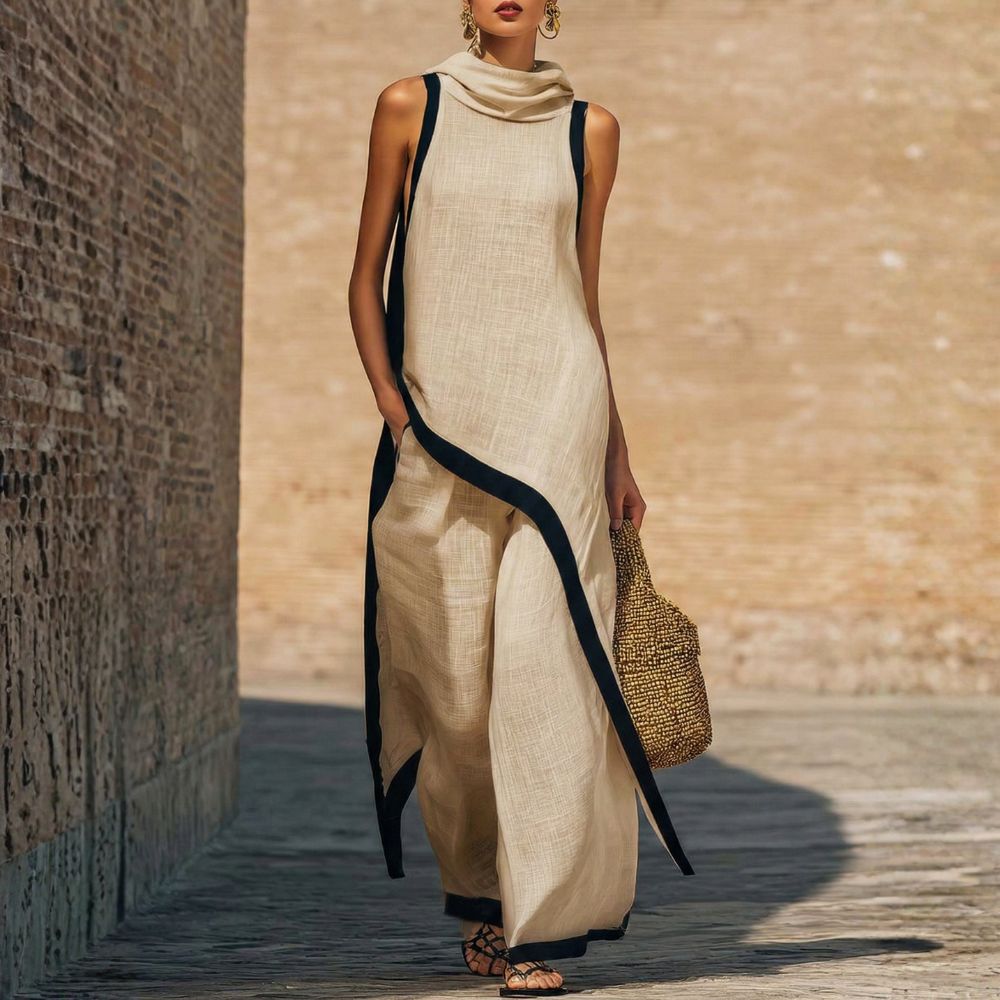 Cressa™ Elegant Linen Set with Blouse and Relaxed Fit Pants