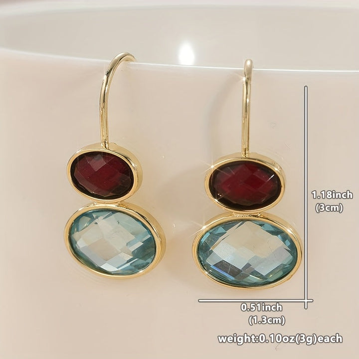 Perla™ Oval Hanging Earrings with Elegant Artisan Design