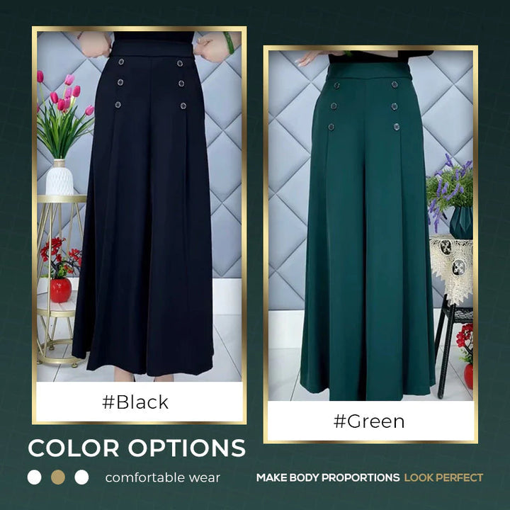 Nell™ Elegant Pleated Wide-Leg Pants