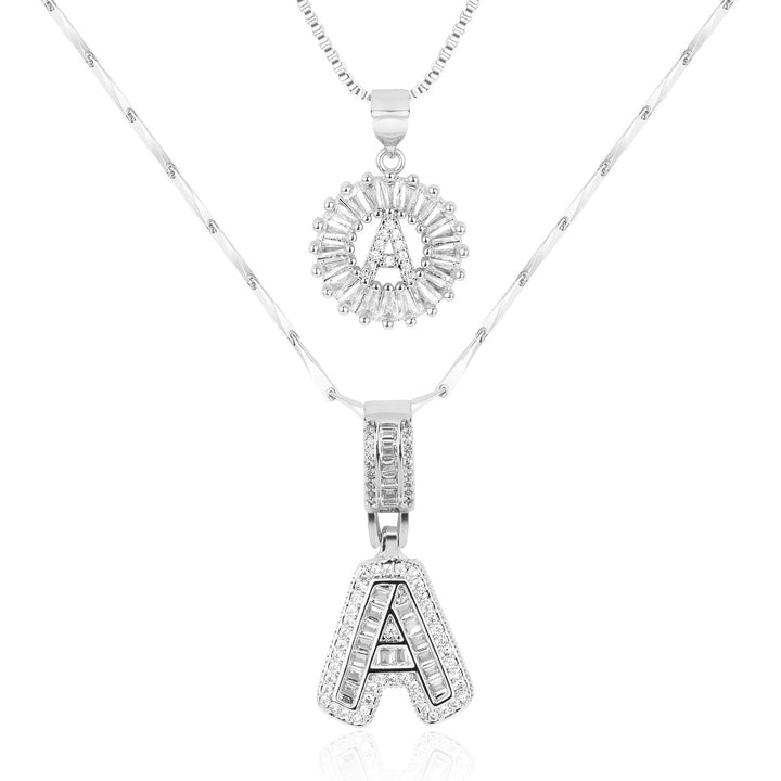 Primrose™ Initial Letter Necklaces with 14k Diamonds (2 pieces)
