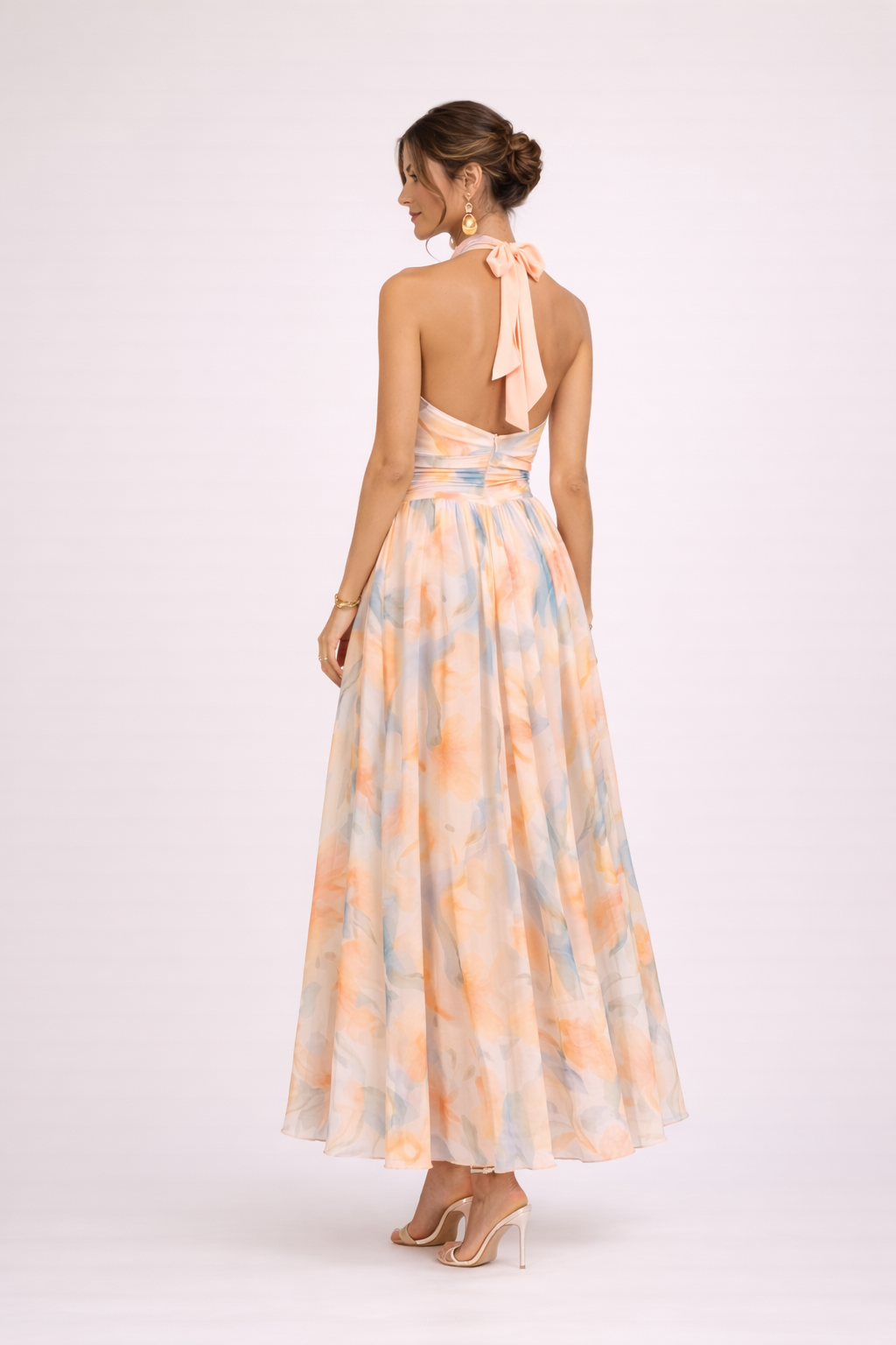 Quincy™ Watercolour Halter Dress