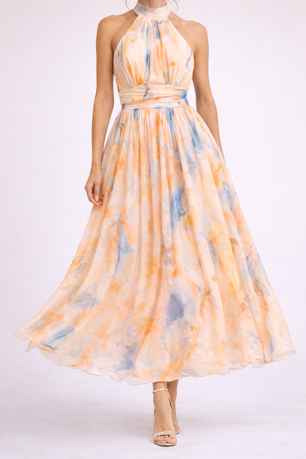 Quincy™ Watercolour Halter Dress