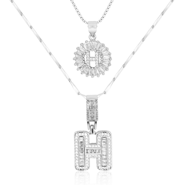 Primrose™ Initial Letter Necklaces with 14k Diamonds (2 pieces)