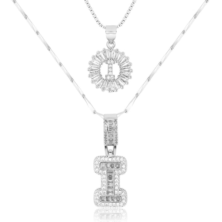 Primrose™ Initial Letter Necklaces with 14k Diamonds (2 pieces)