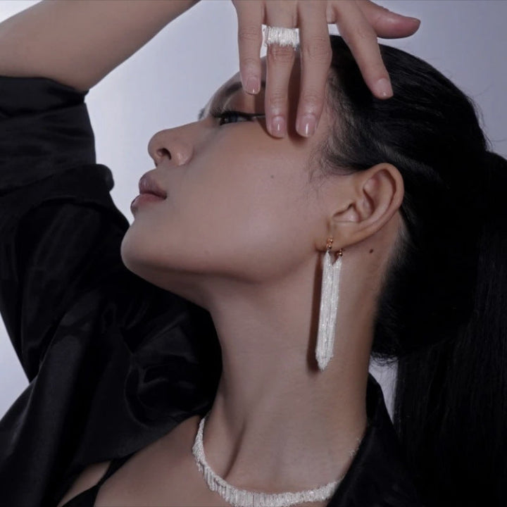 Ursa™ Earrings, Necklace, Bracelet with Cascading Fringe