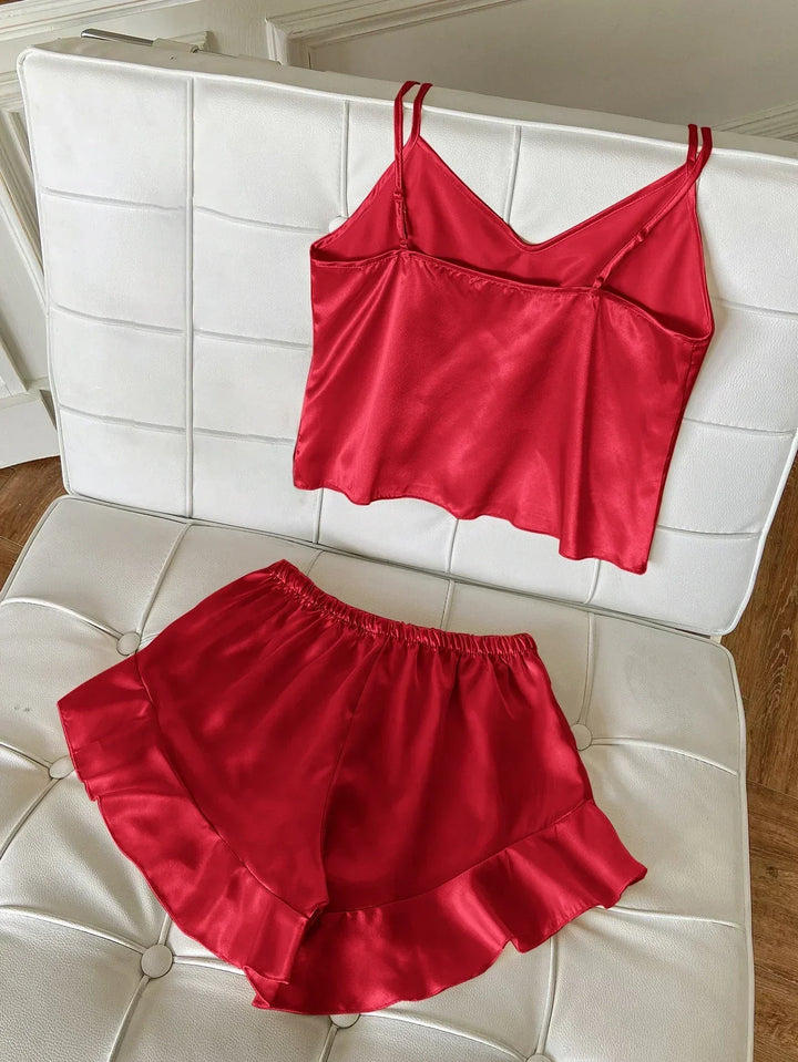 Jessa™ Complete Pajama Set with Satin Top and Shorts