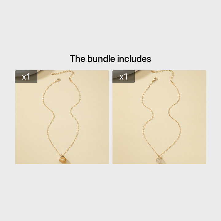 Taria™ Minimalist Necklace with Irregular Pendant Plated in 14K Gold