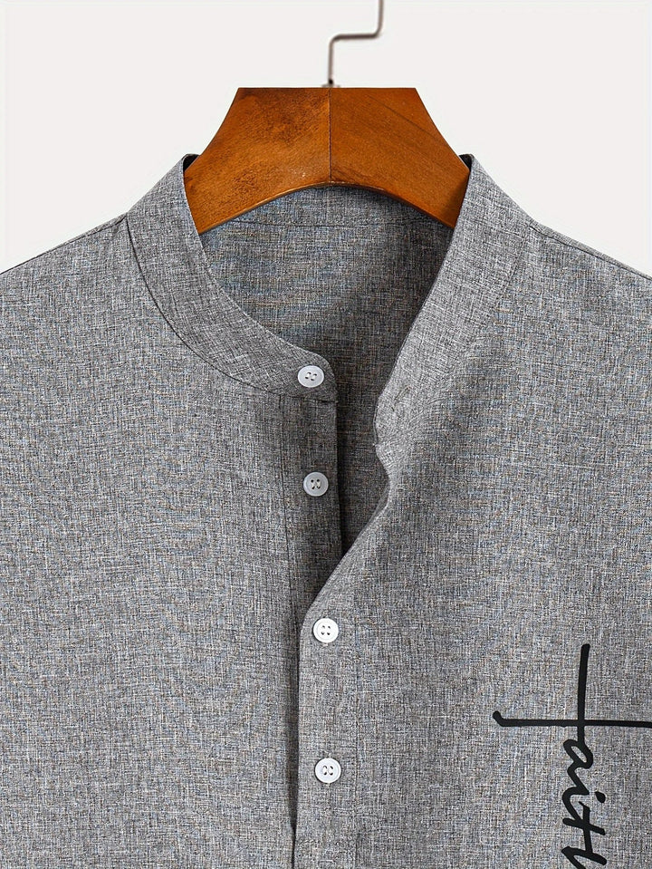 Hayes™ Elegant Short Sleeve High Neck Shirt