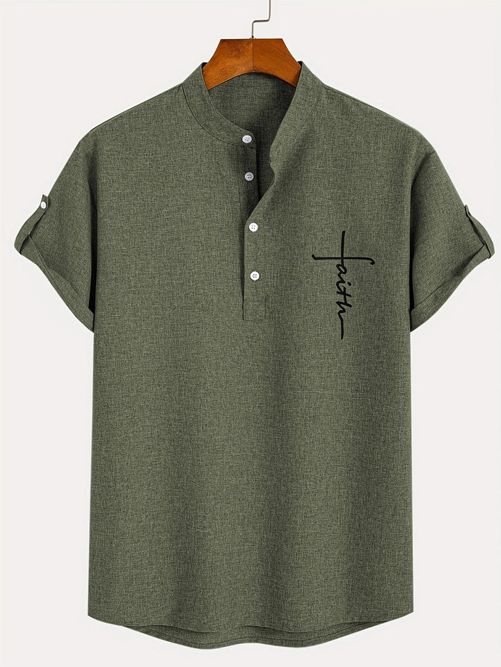 Hayes™ Elegant Short Sleeve High Neck Shirt