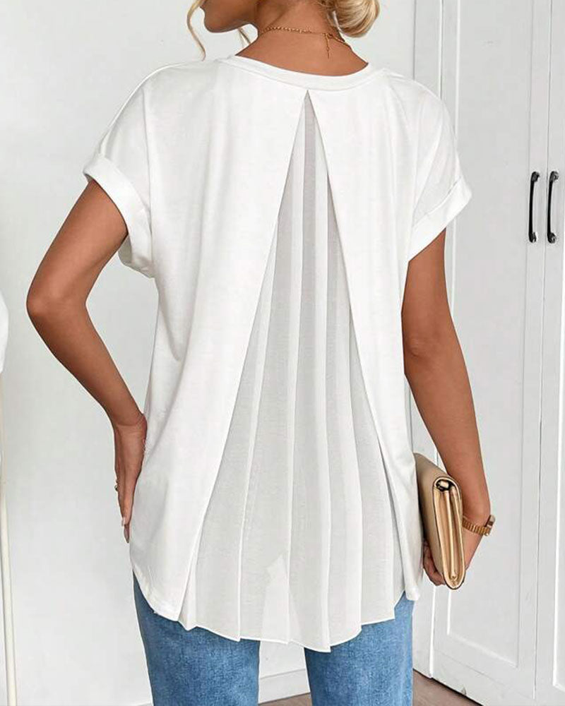 Ciela™ Lightweight Pleated Blouse with Flowing Draping