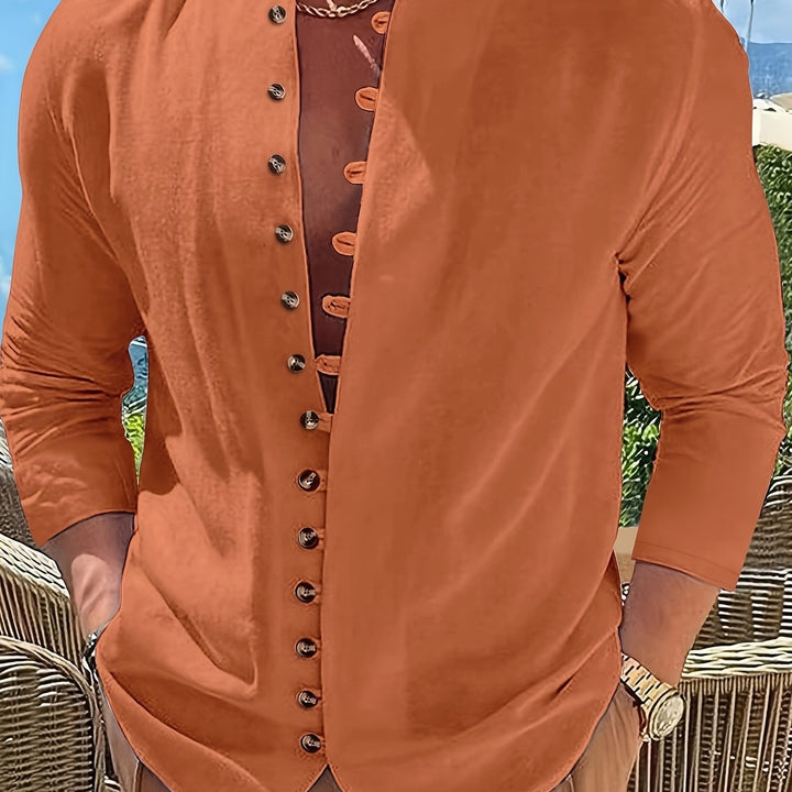Haviron™ Retro Long Sleeve Loose Fit Shirt for Men