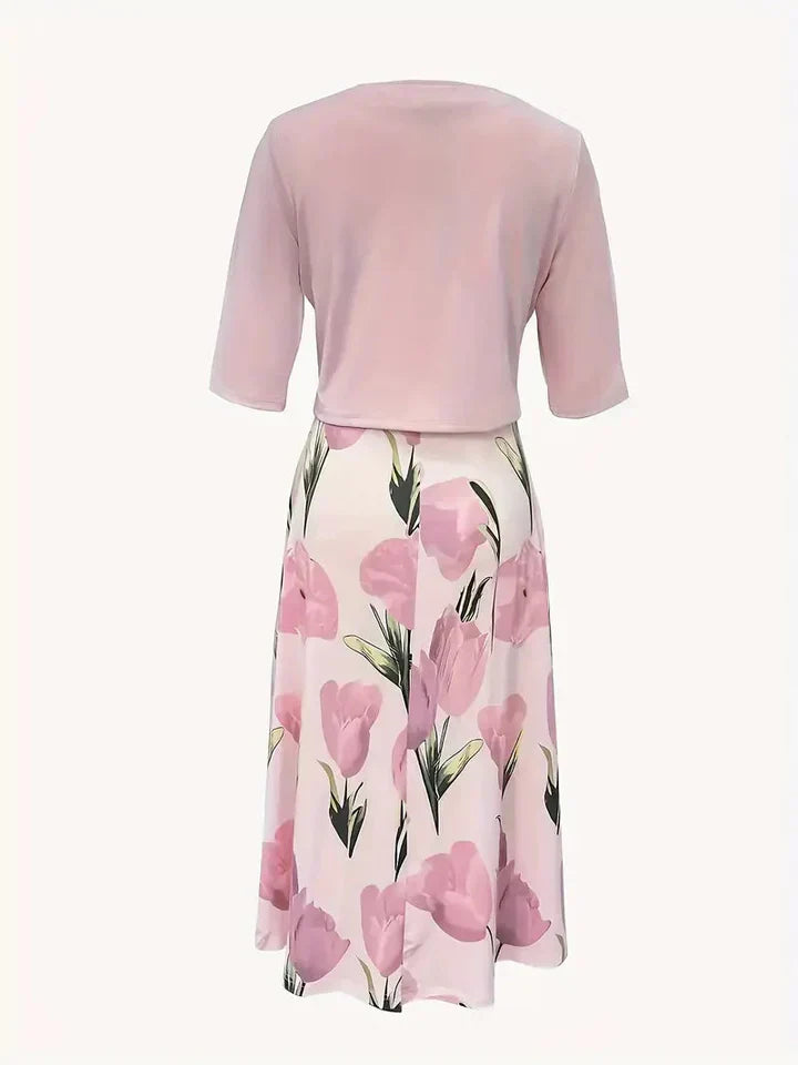 Greyra™ Elegant Two-Piece Set with Flowers