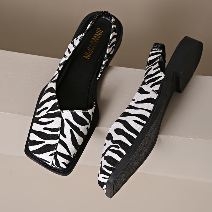 Darya™ Elegant Chunky Heel Sandals with Square Toe
