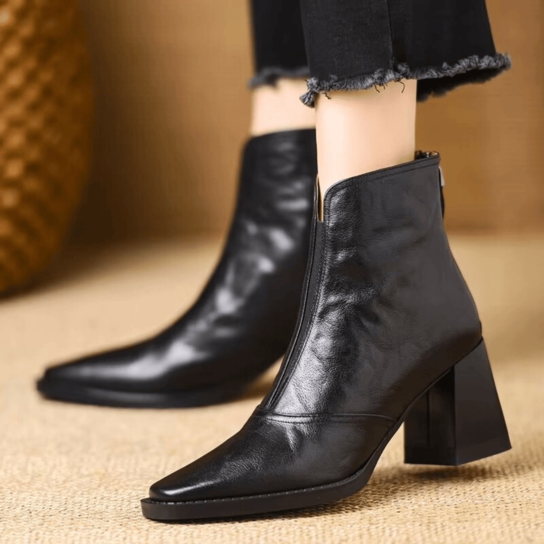 Cavelle™ Comfortable Luxury Ankle Boots with Stylish Mid Heel