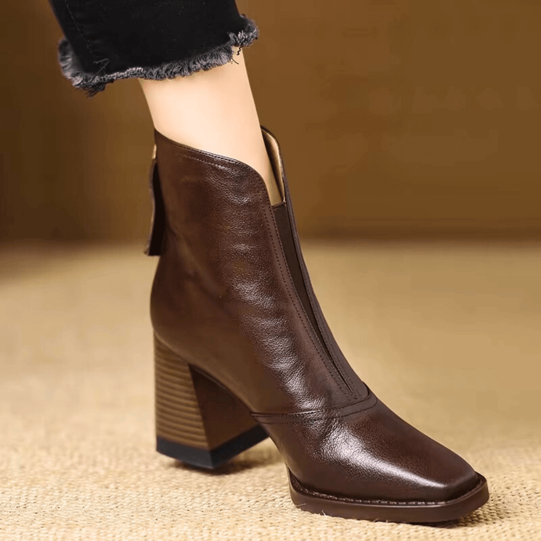 Cavelle™ Comfortable Luxury Ankle Boots with Stylish Mid Heel